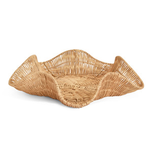 Plateaux en rotin ondulé pour comptoir de cuisine, organiseurs de présentation, meilleure qualité, tissage artisanal naturel. - Product Image 1