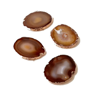 Posavasos de ágata amarilla de alta calidad en oferta, posavasos redondo de piedra de cristal para bebidas de mesa con soporte para café para el hogar - Product Image 5