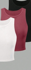 Wholesale Stretchable Crop Cami Top Women Wear Summer Styling Slim Fit Body Hugging Perfect For Casual Basic But High Quality - Product Image 3