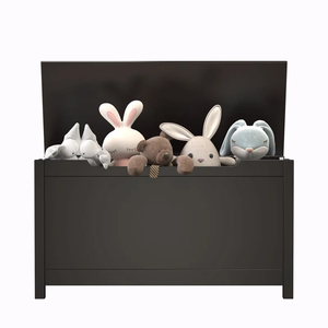 Vente en gros Organisateur de jouets pour enfants en bois massif avec montage facile Compartiments spacieux et design moderne pour chambres d'enfants - Product Image 2