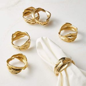 Elegant Metal Napkin Ring Holder with Polished Finish for Luxury Wedding Dining and Restaurant <b>Table</b> Presentation - Product Image 1