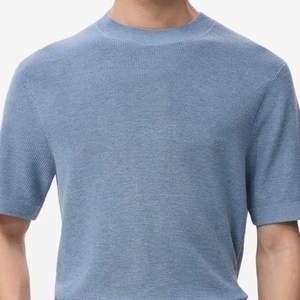 Camiseta de Punto Delgada y Elegante para Hombre, Manga Corta, 100% Poliéster y Algodón, para Oficina, Nueva Llegada 2026 - Product Image 2