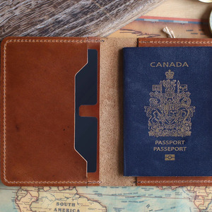 Premium Leather Passport Wallet RFID Protection Travel Organizer Multiple Card Slots <b>Pen</b> Holder Custom Logo Wholesale Price - Product Image 5