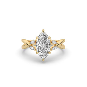 แหวนเพชรทรงมาร์คีส์ 2.10 กะรัต เพาะเลี้ยงในห้องปฏิบัติการ ทองคำแท้ 14K แหวนหมั้นสุดหรูสำหรับผู้หญิง - ของขวัญ - Product Image 3