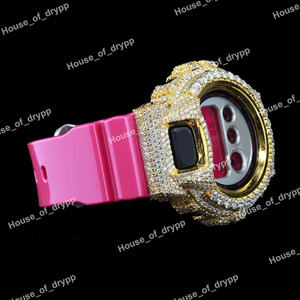 Reloj con Bisel de Diamantes Moissanite VVS, Plata de Ley 925, Esfera Redonda Completa - Product Image 2