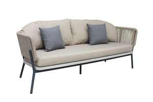 Conjunto de Sofás Contemporáneos para Patio Matia con Cojines, Elegante Estructura de Cuerda y Aluminio para Jardín - Product Image 3