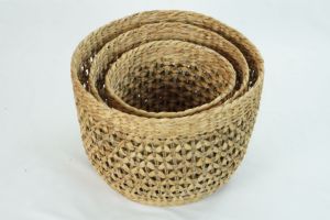 CRUX SERIES <b>Hamper</b> Baskets Seagrass Water Hyacinth Basket Pantry Organizer Layout For Laundry Room - Product Image 5