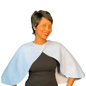 Chal Clásico Retro Elegante Azul Vintage para Mujer de Manga Corta Jack and Jill para Ocasiones Formales - Product Image 4