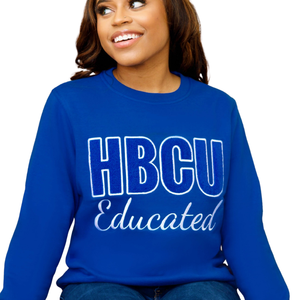 เสื้อสเวตเชิ้ตสีน้ำเงินปักลาย HBCU สำหรับผู้หญิง สไตล์ลำลอง แสดงความภาคภูมิใจในมหาวิทยาลัย - Product Image 6