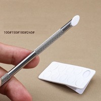 BAfa Nouveau Repousse-cuticules carré double-embout réutilisable en acier inoxydable, Outil de manucure et spatule pour retirer les ongles BSI-NP-8951
