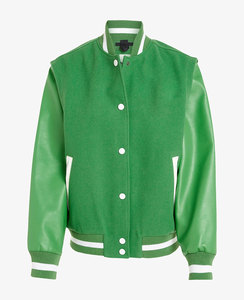 Vestes universitaires Letterman en laine Turn Down Shoulder Baseball College Jacket Fabrication en vrac Veste universitaire en laine respirante - Product Image 4