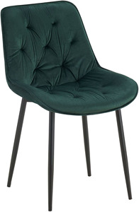 Chaise de salle à manger moderne pour hôtel et restaurant, chaise de salle à manger scandinave en velours avec pieds en métal - Product Image 6