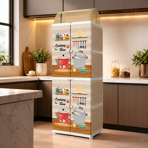 Estante de plástico para platos Nandos Cooking Time con drenaje de agua, adecuado para organizar la cocina y almacenar utensilios/cubiertos. - Product Image 1