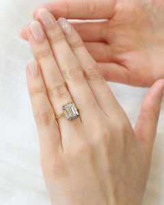 แหวนเพชรทรงเอเมอรัลด์ 1.01 กะรัต สร้างในห้องปฏิบัติการสุดหรู สำหรับผู้หญิง ทองคำแท้ 14K ของขวัญงานแต่งงานสำหรับแฟนสาว - Product Image 4