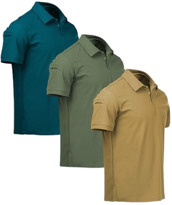 Men's Tactical Polo Shirt Performance Uniform Polo Short Sleeve Polyester Outdoor Workwear Work Polo OEM Supplier Apparel - Product Image 1