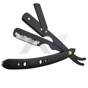 Rasoir droit professionnel en acier inoxydable avec verrou pivotant pour hommes, rasoir de sûreté pour barbier, logo personnalisé, marque OEM, professionnel - Product Image 2