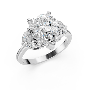 Bague de fiançailles à trois pierres en moissanite taille poire pour femme, en argent sterling 925, bijoux de mariée raffinés, tendance, vente en gros - Product Image 2