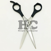 Ciseaux de coiffure professionnels pour droitiers, droits, en acier inoxydable, à dents fines, 28 dents, manche long, pour barbier