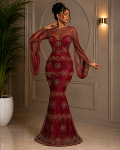 ผ้าลูกไม้ไนจีเรียแบบคลาสสิกสุดหรูจาก Shubham Collections ผลิตจากโพลีเอสเตอร์/คอตตอน ป้องกันไฟฟ้าสถิตย์ ลายขอบพิเศษ - Product Image 3