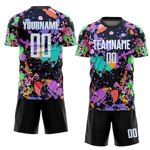 Uniforme de Fútbol Personalizado de Talla Grande, Conjunto de Camiseta de Fútbol de Poliéster Transpirable de Secado Rápido, Impresión por Sublimación, Ropa Deportiva para Equipos - Product Image 3