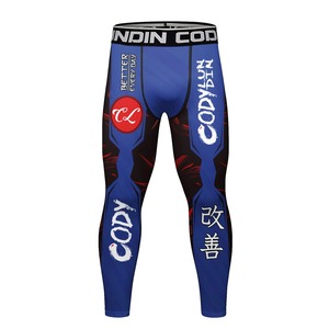 Fabricant professionnel de leggings de sport pour hommes, pantalons de compression, vêtements de sport ajustés, séchage rapide, tricotés, sans coutures, longueur intégrale - Product Image 4