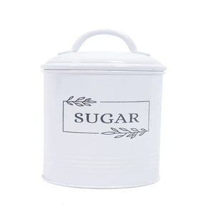 Minimalist matte grey canister features a polished metallic lid for a modern, <b>classy</b> style. Available for bulk wholesale orders. - Product Image 2