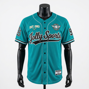 Maillot de baseball pour homme 100% coton, coupe ample, maille respirante en polyester, panneaux rayés bleu marine et blanc, logo personnalisé brodé - Product Image 3