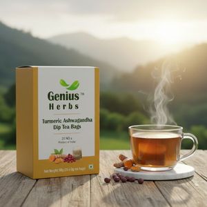 Factory Direct Turmeric Aswhaganda Dip Tea Bags Natural <b>Wellness</b> Herbal Tea High Nutrient Dried Roots Wholesale Global Shipment - Product Image 1