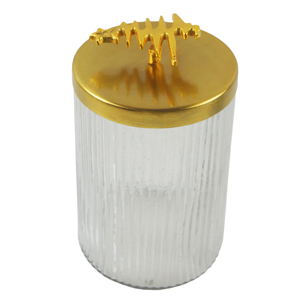 Portavelas de metal de lujo de calidad estándar, recipientes para velas para decoración del hogar, diseño con acabados de múltiples colores. - Product Image 3