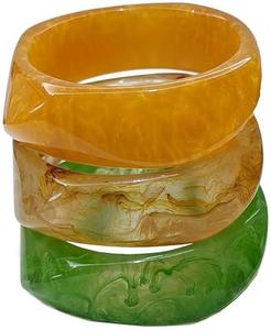 Contemporary Chunky Resin Bangle <b>Bracelet</b> with Bold Design <b>for</b> <b>Women</b> Statement Jewelry - Product Image 4