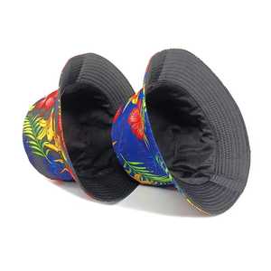 Chapeau seau unisexe à fleurs en toile de polyester, printemps-été, plage, décontracté, adulte, 56-58 cm - Product Image 1