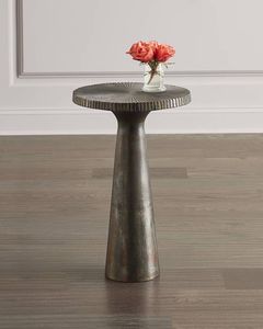 Mesa Auxiliar Redonda Compacta de Metal con Estructura que Ahorra Espacio para Salas de Estar Pequeñas y Apartamentos Tipo Estudio - Product Image 2