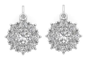 Boucles d'oreilles en diamants de laboratoire, directement de l'usine, pour cérémonies de mariage et réceptions, disponibles au prix export. - Product Image 3