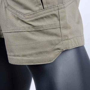 Shorts cargo tactiques pour hommes, fermeture éclair, taille mi-haute, multi-poches, séchage rapide, respirant, toile polyester, randonnée en plein air - Product Image 6