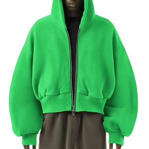 600g Fashion <b>Zip</b> <b>up</b> Hoodie Batwing Sleeve Solid <b>Cardigan</b> Custom Print Embroidery Autumn Winter Outerwear With Custom Design - Product Image 6