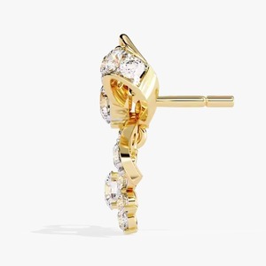 High Demand 18K Yellow Gold Diamond Stud <b>Earrings</b> Delicate Everyday Sparkle Brilliant Round Cut Certified Birthday Gift - Product Image 4