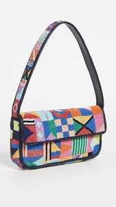 Floral Embroidered <b>Pink</b> Canvas <b>Crossbody</b> <b>Bag</b> With Beaded Design For Daily Use - Product Image 5