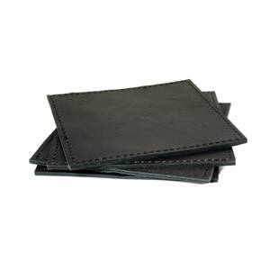 Handmade Genuine Leather Coaster Set with Holder Square Drink Mats Durable Cowhide <b>Table</b> Surface <b>Protector</b> GLC-0055 - Product Image 2