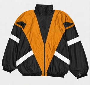 Vintage Color Block Windbreaker <b>Jacket</b> <b>Men</b> Zip Up Track <b>Jacket</b> Lightweight Breathable Outdoor Casual Wear - Product Image 1