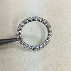Bague de fiançailles et de mariage pour femme en argent sterling 925 avec diamant naturel blanc rond de 2,06 carats – Vente en gros - Product Image 4