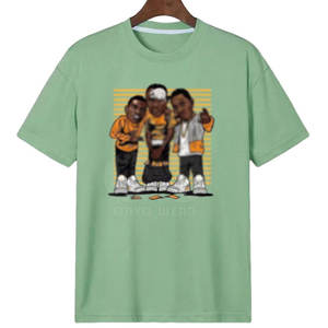 Camiseta al por mayor con logo personalizado impreso, 100% algodón, cuello redondo, corte holgado, servicio OEM personalizado, camiseta de color sólido para hombre - Product Image 1