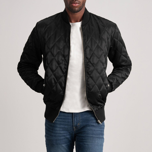 Wholesale Custom Women's <b>Plus</b> <b>Size</b> Satin Windbreaker <b>Jacket</b> <b>Waterproof</b> Knitted with Breathable Zipper Closure Winter XL - Product Image 2