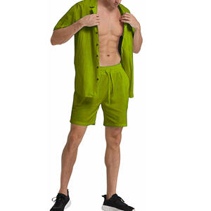 Conjunto Deportivo de Verano para Hombre, Transpirable, Liso, a la Moda, Versátil, Informal, con Pantalones Cortos Finos - Product Image 3