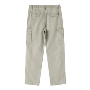 กางเกงฮิปฮอปทรงฮาเร็มผ้าฝ้ายลำลองสำหรับผู้ชาย ทรงปกติ มีกระเป๋าหลายช่อง เอวกลาง ซิปหน้า ทรงเบอร์มิวดายาว ผ้าเรียบ ไม่ยับ - Product Image 4