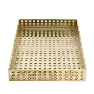 Plateau à chocolat en métal finition lisse, plateau de service en acier inoxydable pour desserts, plateau de présentation de bonbons, utilisation en cuisine - Product Image 3