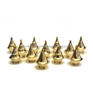 Brass Cone Burner Incense Holder Brass Cone Ash Catcher For Burning Incense Cones Set Of 12 Pieces Best For Home Decoration
