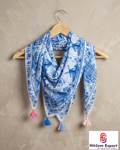 Pañuelo de Seda Estampado de Lujo para Mujer, Diseño Digital, Ligero, Cuadrado, Fabricante Textil OEM ODM, Proveedor Mayorista - Product Image 3