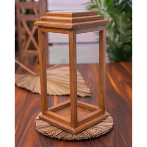 Farol de Madera Antiguo Ecológico Personalizable, Portavelas para Decoración de Eventos de Ramadán, Eid, Navidad, con un Cálido Brillo Ambiental - Product Image 4