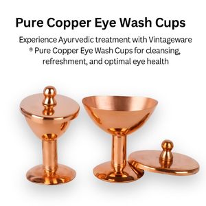 Tasses à laver les yeux en cuivre pur à 100 % de qualité supérieure pour une thérapie ayurvédique douce et le confort oculaire – Fabrication indienne originale - Product Image 2