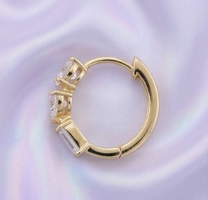 Pendientes de Aro de Oro Rosa de 14K con Diamantes Cultivados en Laboratorio, Corte Corazón, Estilo Lujoso, para Uso Diario, Bodas, Fiestas, Regalo para Mujer, Certificados por IGI - Product Image 4